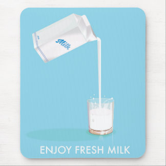 Enjoy Fresh Milk Vintage Commercial Mouse Mat