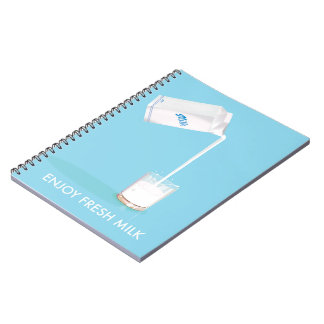 Enjoy Fresh Milk Vintage Commercial Notebook