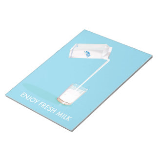 Enjoy Fresh Milk Vintage Commercial Notepad