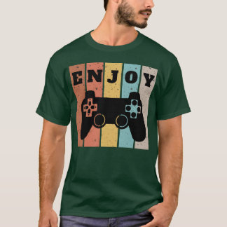 Enjoy gaming vintage colours friend T-Shirt