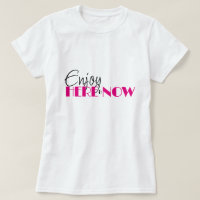 ENJOY HERE & NOW Quote Modern Minimal Pink