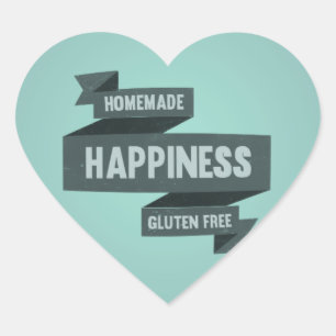 Enjoy homemade happiness, now gluten free heart sticker