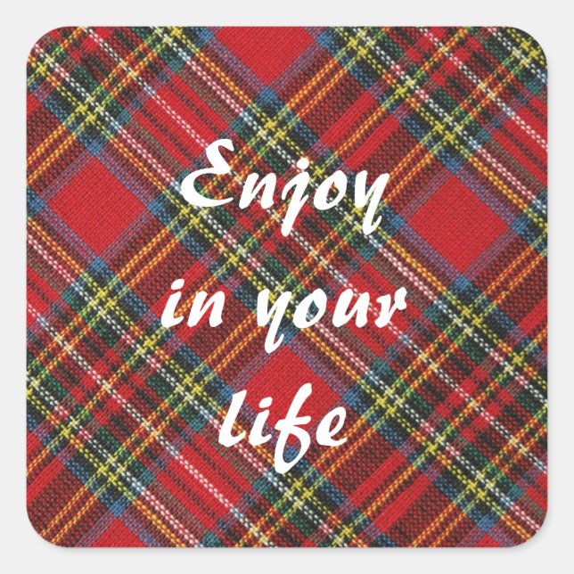Enjoy in your life  square sticker (Front)