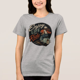 Enjoy Life and Ride Vintage Vespa Tri-Blend Shirt