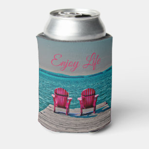 Enjoy Life At The Cottage Rustic Adirondack Chairs Can Cooler
