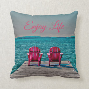 Enjoy Life At The Cottage Rustic Adirondack Chairs Cushion