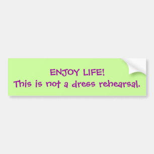 ENJOY LIFE! BUMPER STICKER