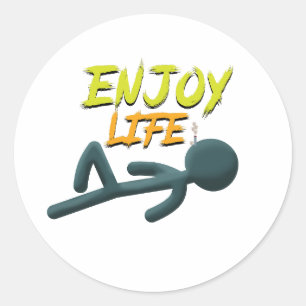 Enjoy Life Classic Round Sticker