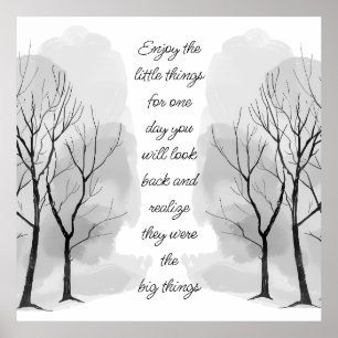 Enjoy Little Things Inspirational Life Quote Poster