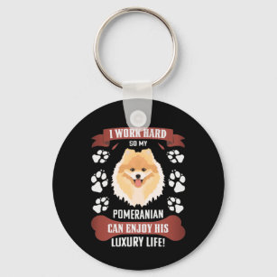 Enjoy Luxury Life, Pomeranian Key Ring