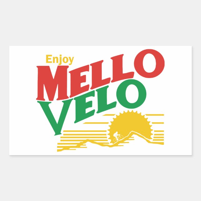 Enjoy Mello Velo Rectangular Sticker (Front)