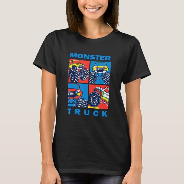Enjoy Monsters Off Road Cars Novelty Graphic Cool  T-Shirt (Front)