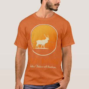 Enjoy Nature Elk Wildlife Outrs Camper Traveller V T-Shirt