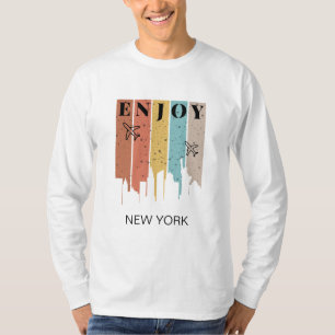 ENJOY NEWYORK, buildings, planes Travelling T-Shirt