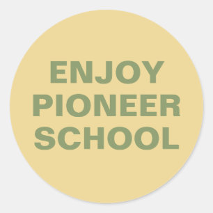 Enjoy Pioneer School JW Classic Round Sticker
