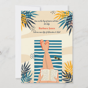 Enjoy Relaxing and Reading Retirement Party Invitation