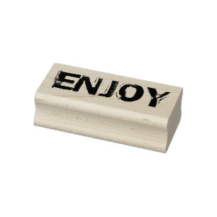 Enjoy rubber stamp, enjoy stamp, rubber stamp, diy rubber stamp
