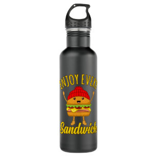Enjoy Sandwich Bologna Meat Food Lover Eater 710 Ml Water Bottle