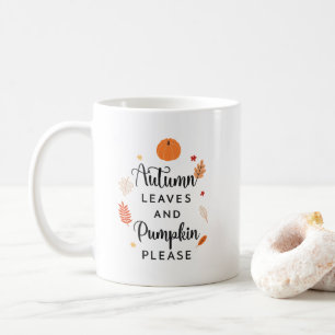 Enjoy season with the autumn fall Leaves Pumpk Coffee Mug