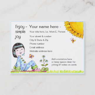Enjoy Simple Joy biz' card