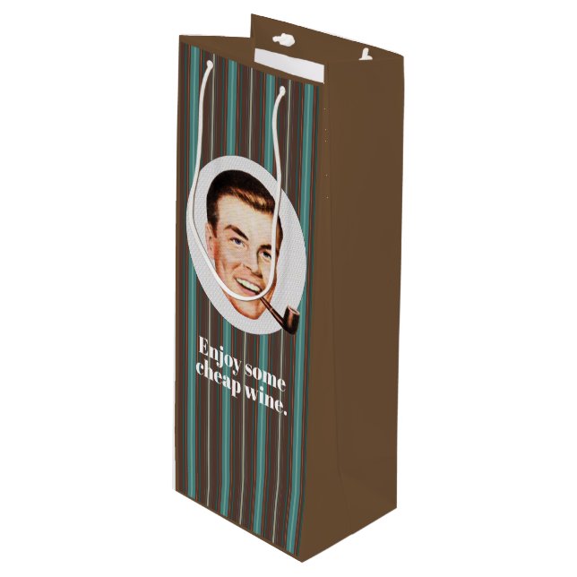 Enjoy some  cheap wine. wine gift bag (Front Angled)