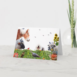 Enjoy the abundance of earth :HappyThanksgiving Ho Holiday Card