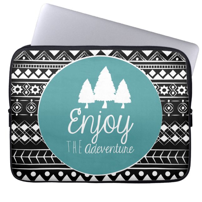 Enjoy The Adventure Boho Laptop Sleeve (Front)