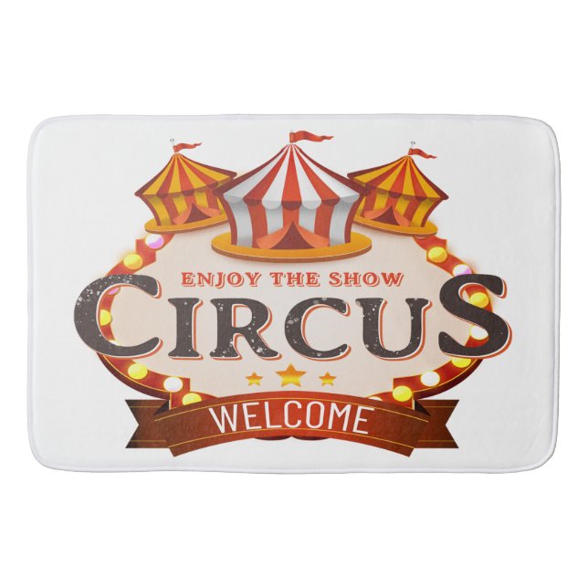 Enjoy the circus gift bath mat (Front)