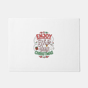 Enjoy The Day Christmas Reindeer Gift Doormat