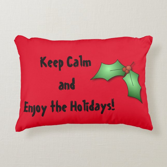 Enjoy the Holidays Quote Accent Pillow (Front)