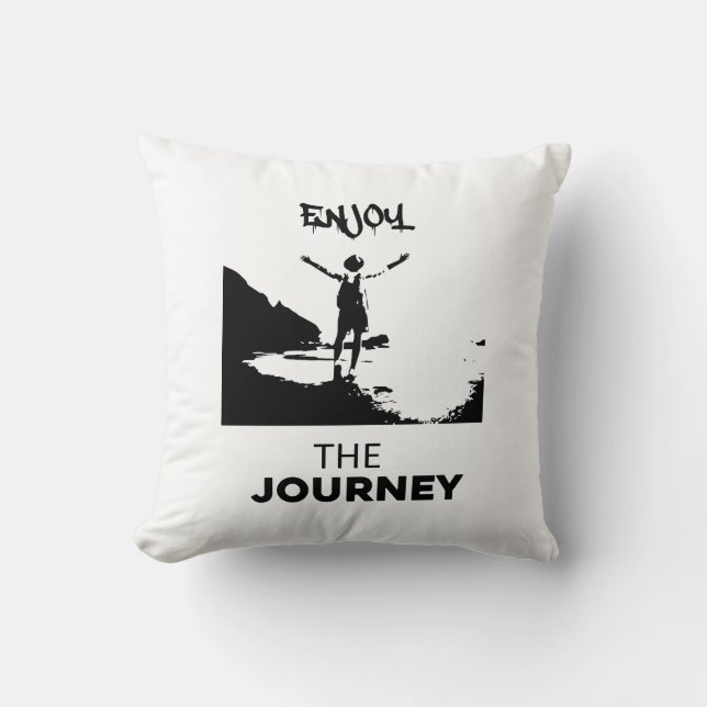 Enjoy The Journey Throw Pillow (Front)