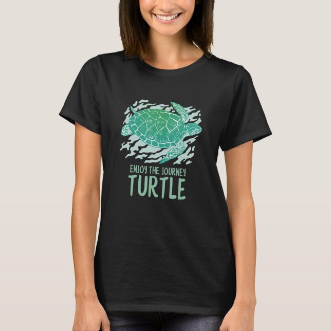 Enjoy The Journey Turtle  Vintage  Sea Turtle T-Shirt (Front)
