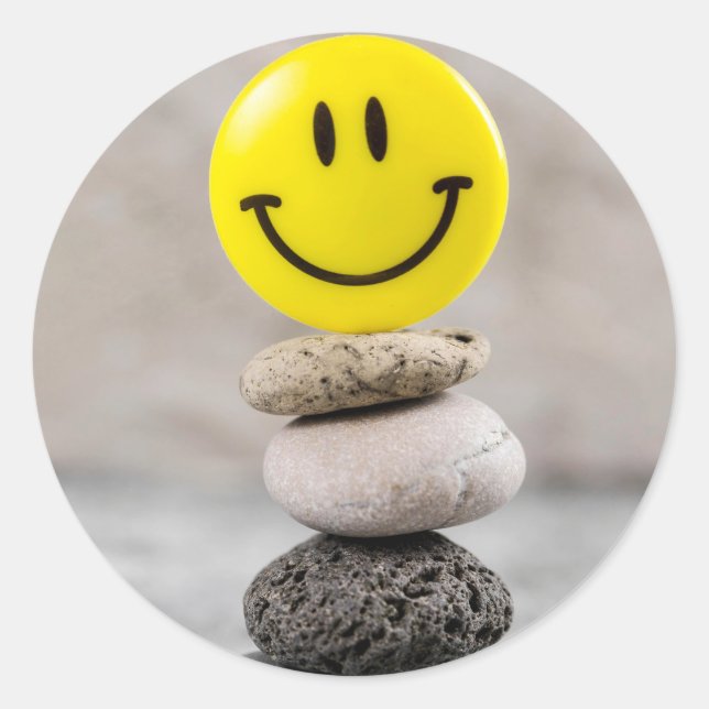 Enjoy the life! classic round sticker (Front)