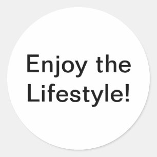 Enjoy the Lifestyle! Jeff Hankamer Artjunkhaus Yum Classic Round Sticker