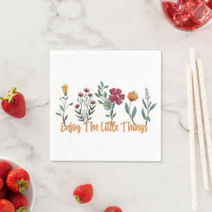 Enjoy the Little Thing Vintage Napkin