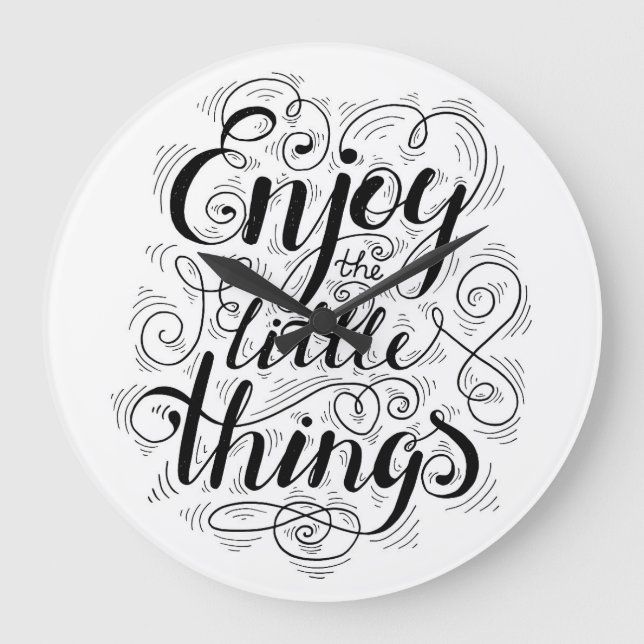 Enjoy The Little Things 1 Large Clock (Front)
