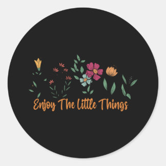 Enjoy the little things 61 classic round sticker