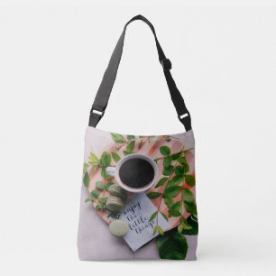 Enjoy The Little Things Coffee Cookies Peace Crossbody Bag