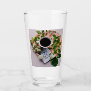 Enjoy The Little Things Coffee Cookies Peace Glass