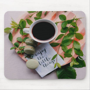 Enjoy The Little Things Coffee Cookies Peace Mouse Mat