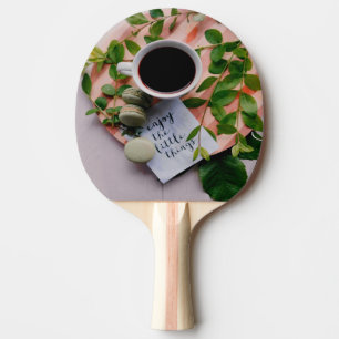 Enjoy The Little Things Coffee Cookies Peace Ping Pong Paddle