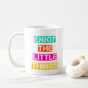 Enjoy the Little Things - Colourful Retro Mug