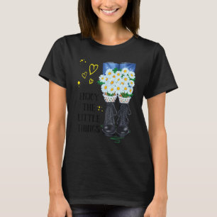 Enjoy The Little Things Daisy Daisies Inspirationa T-Shirt