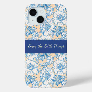 Enjoy the Little Things Floral Pattern iPhone 15 Case