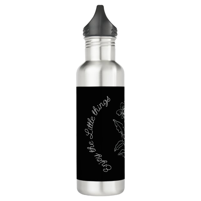 Enjoy the Little Things flowers 710 Ml Water Bottle (Left)