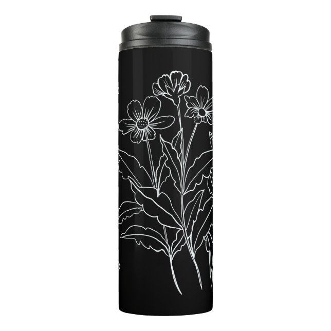 Enjoy the Little Things flowers Thermal Tumbler (Front)