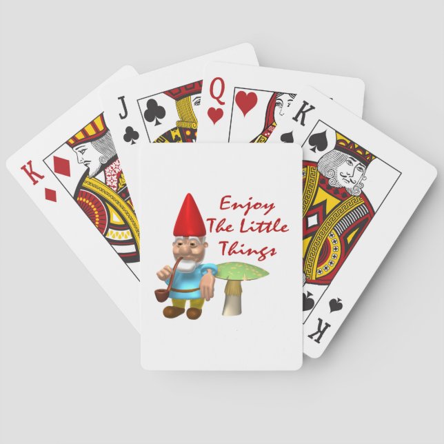 Enjoy The Little Things Gnome Playing Cards (Back)