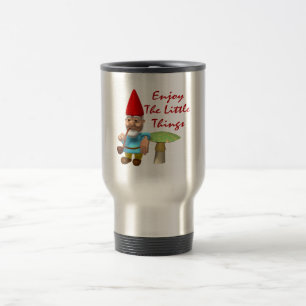 Enjoy The Little Things Gnome Travel Mug