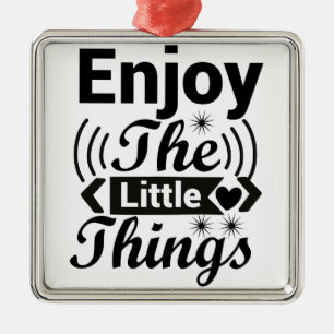 Enjoy the little things in life metal tree decoration