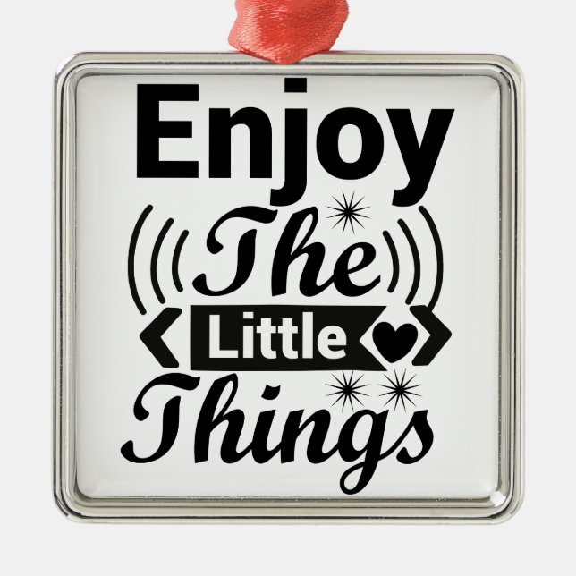 Enjoy the little things in life  metal tree decoration (Front)